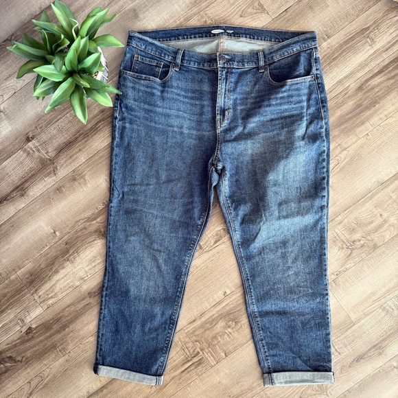 Old Navy boyfriend mid-rise denim jeans size 16 - Picture 2 of 9